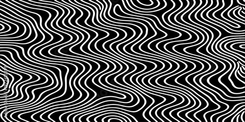 Abstract Black and White Topographic Contour Lines Vector Illustration Digital Landscapes and Geographic Elevation Patterns