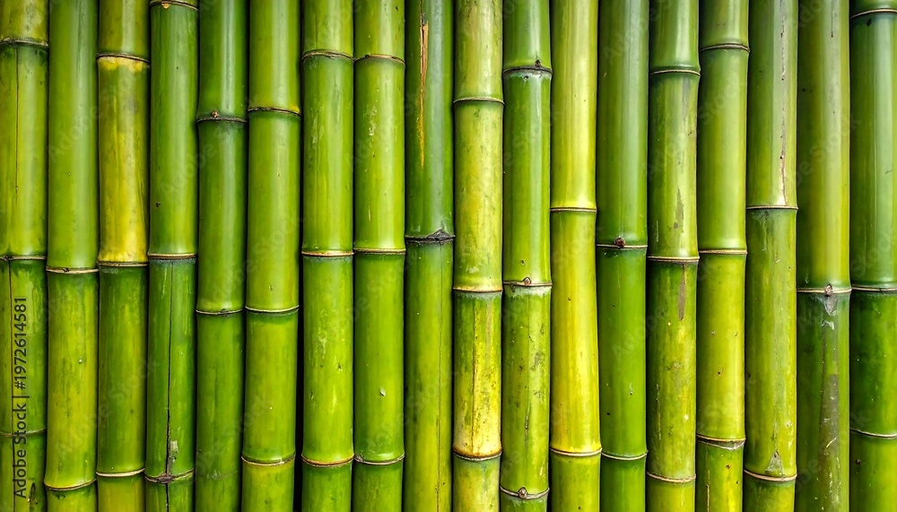 Obraz premium Green Bamboo Stalks Wall Texture Background.