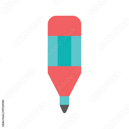 Red and blue marker flat icon for design and web development stock vector illustration