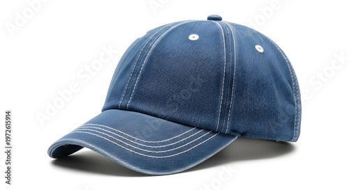 blue baseball cap