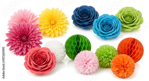 set of flowers