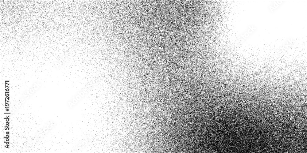 Obraz premium Grain noise of black irregular dots and grainy halftone fade effect with sand dust particles. Black dotted noisy gradation wallpaper Monochrome dot pattern with grainy effect.