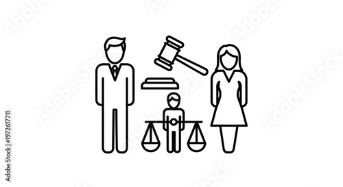 lawyer judge and scales of justice.