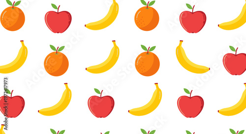 Colorful fruit icons on white background vector illustration