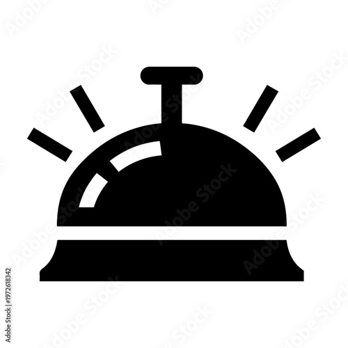hotel reception service bell icon symbol