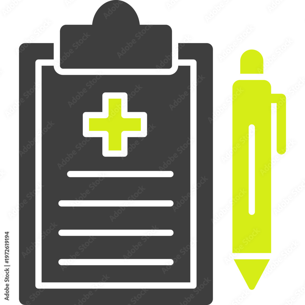 Obraz premium Medical Record Vector Icon