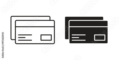 ATM card icon on white background. icon set