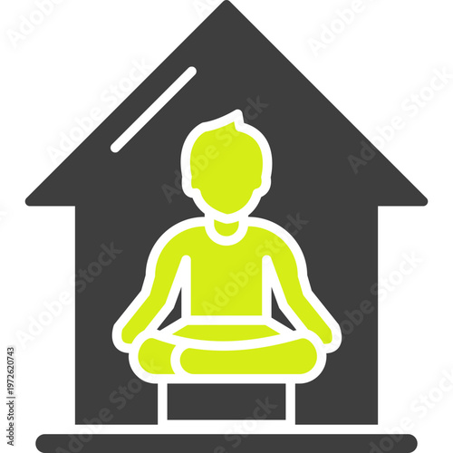 Yoga At home Vector Icon