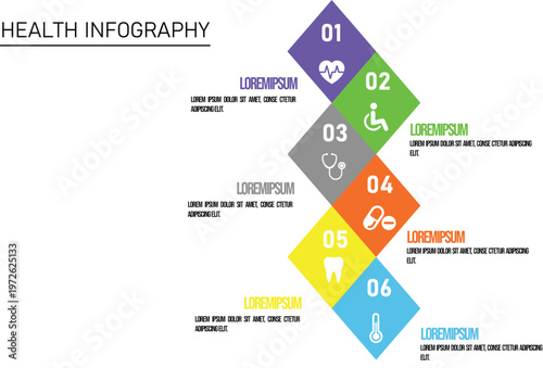 Medical health care infography in flat design