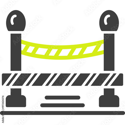 Do Not Cross Line Vector Icon