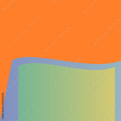 Abstract colorful vector illustration featuring orange gradient waves and light curve lines for a stylish business web banner or wallpaper backdrop