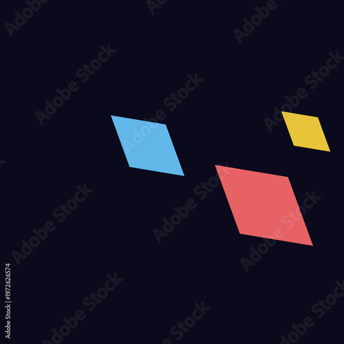 Abstract colorful vector background featuring a 3d origami paper design with square shapes and blank business card templates for a modern web banner illustration