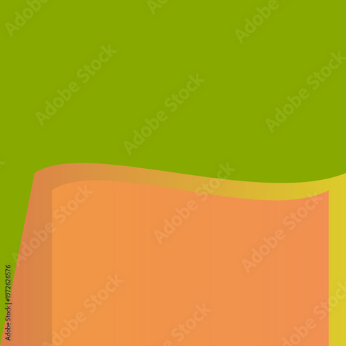 Abstract orange background vector illustration featuring a blank paper texture and yellow light patterns on an empty business template frame with brown line art elements
