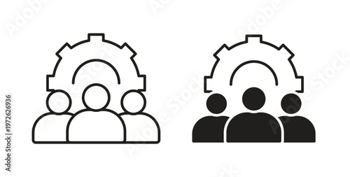 CRM icon on white background. icon set