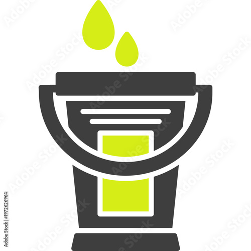 Water Bucket Vector Icon