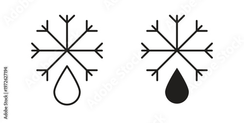 Defrost icon on white background. icon set