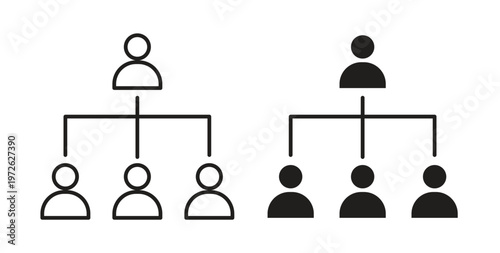 Department head icon on white background. icon set