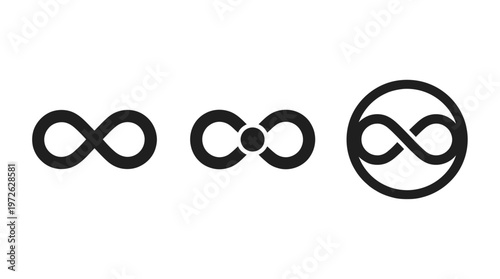 Infinity Symbol Variations: Simple, Connected, and Enclosed