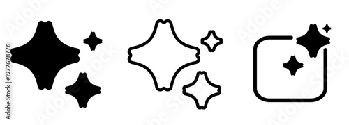 Generate icon. AI stars icon. Set of Artificial intelligence logo. vector illustration of a drop