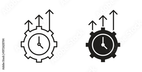 Efficiency icon on white background. icon set