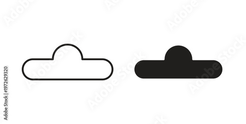 Konstfotografi Euro hook icon on white background. icon set