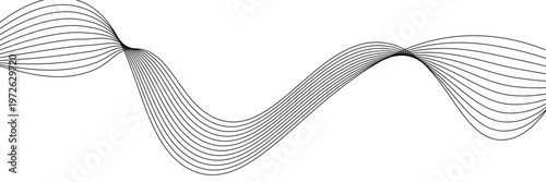 Abstract Gray Wave Lines Vector Illustration, Modern Technology-Inspired Texture Design, Seamless Digital Pattern, Futuristic Minimalist Art