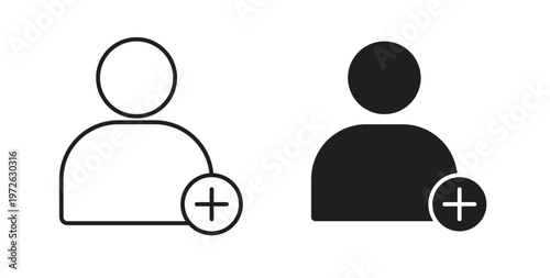 Follower icon on white background. icon set