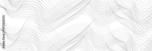 Abstract Gray Wave Lines Vector Illustration, Modern Technology-Inspired Texture Design, Seamless Digital Pattern, Futuristic Minimalist Art