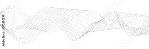 Abstract Gray Wave Lines Vector Illustration, Modern Technology-Inspired Texture Design, Seamless Digital Pattern, Futuristic Minimalist Art