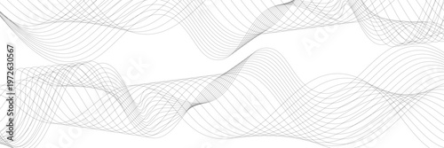 Abstract Gray Wave Lines Vector Illustration, Modern Technology-Inspired Texture Design, Seamless Digital Pattern, Futuristic Minimalist Art