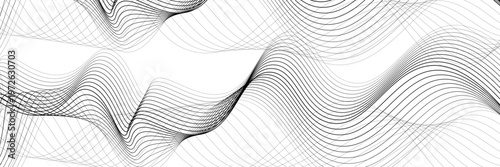 Abstract Gray Wave Lines Vector Illustration, Modern Technology-Inspired Texture Design, Seamless Digital Pattern, Futuristic Minimalist Art