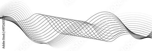 Abstract Gray Wave Lines Vector Illustration, Modern Technology-Inspired Texture Design, Seamless Digital Pattern, Futuristic Minimalist Art