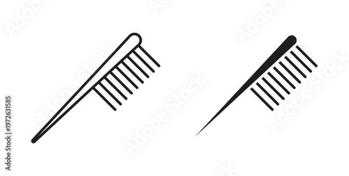 Hair brush icon on white background. icon set
