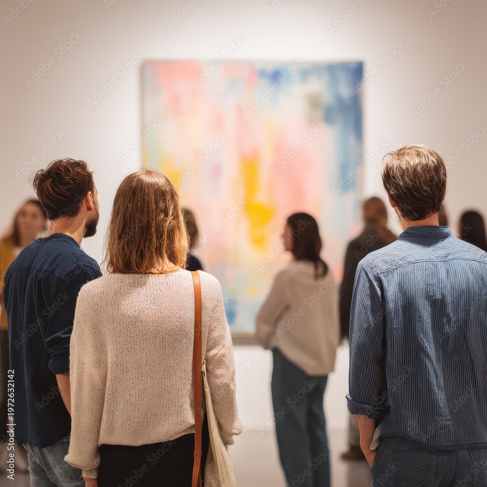 Obraz premium Art lovers exploring abstract beauty