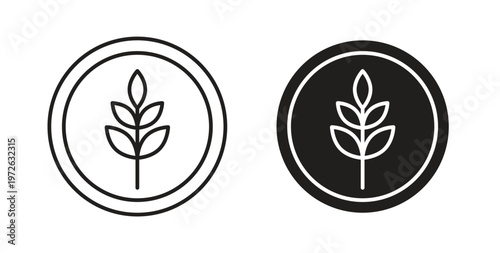 High fiber food icon on white background. icon set