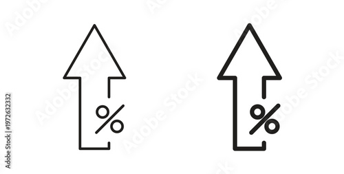 High percentage icon on white background. icon set