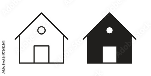 Home icon on white background. icon set