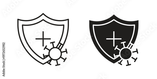 Immunity icon on white background. icon set