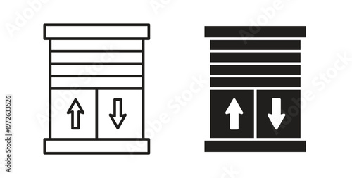Jalousie icon on white background. icon set