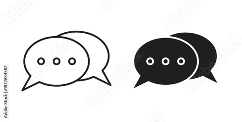 Live chat icon on white background. icon set