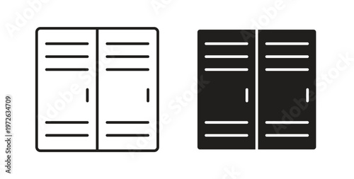 Locker icon on white background. icon set