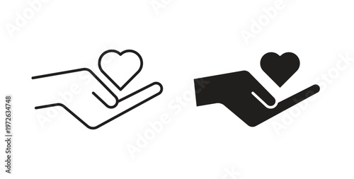 Love icon on white background. icon set