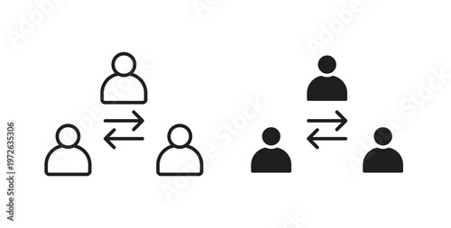 Mediator icon on white background. icon set