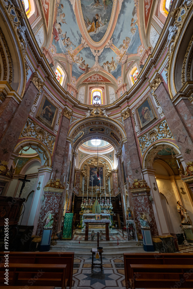 Fototapeta premium Church of the Annunciation of Our Lady interior - Mdina, Malta