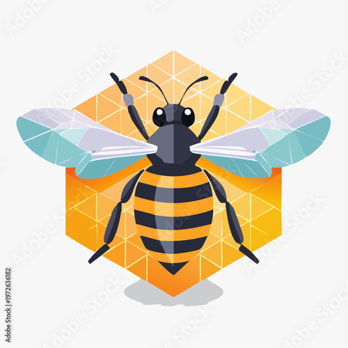 Abeille Géométrique Hexagone

