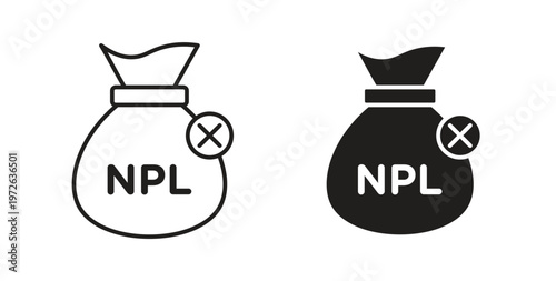 NPL icon on white background. icon set