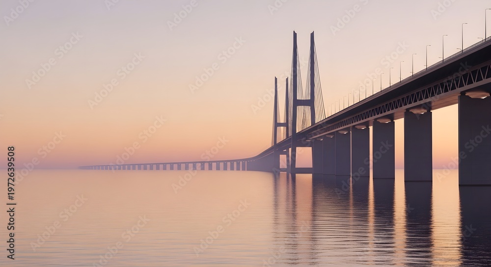 Obraz premium Vasco da Gama Bridge at Sunset in Lisbon Portugal.