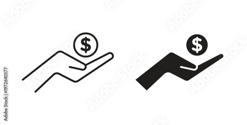 Saving icon on white background. icon set