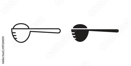 Scoop icon on white background. icon set