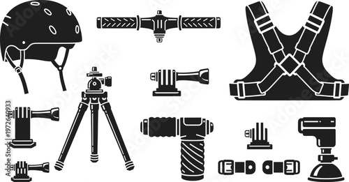 Camera day essentials action camera gear tripods mounts and accessories for outdoor photography